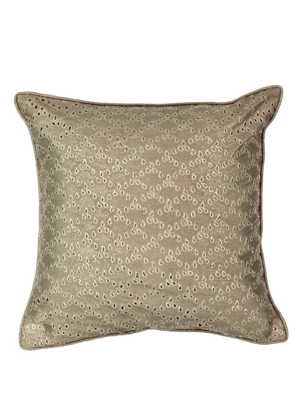 Beautyrest Sandrine Eyelet Decorative Pillow, Golden Brown, 16x16